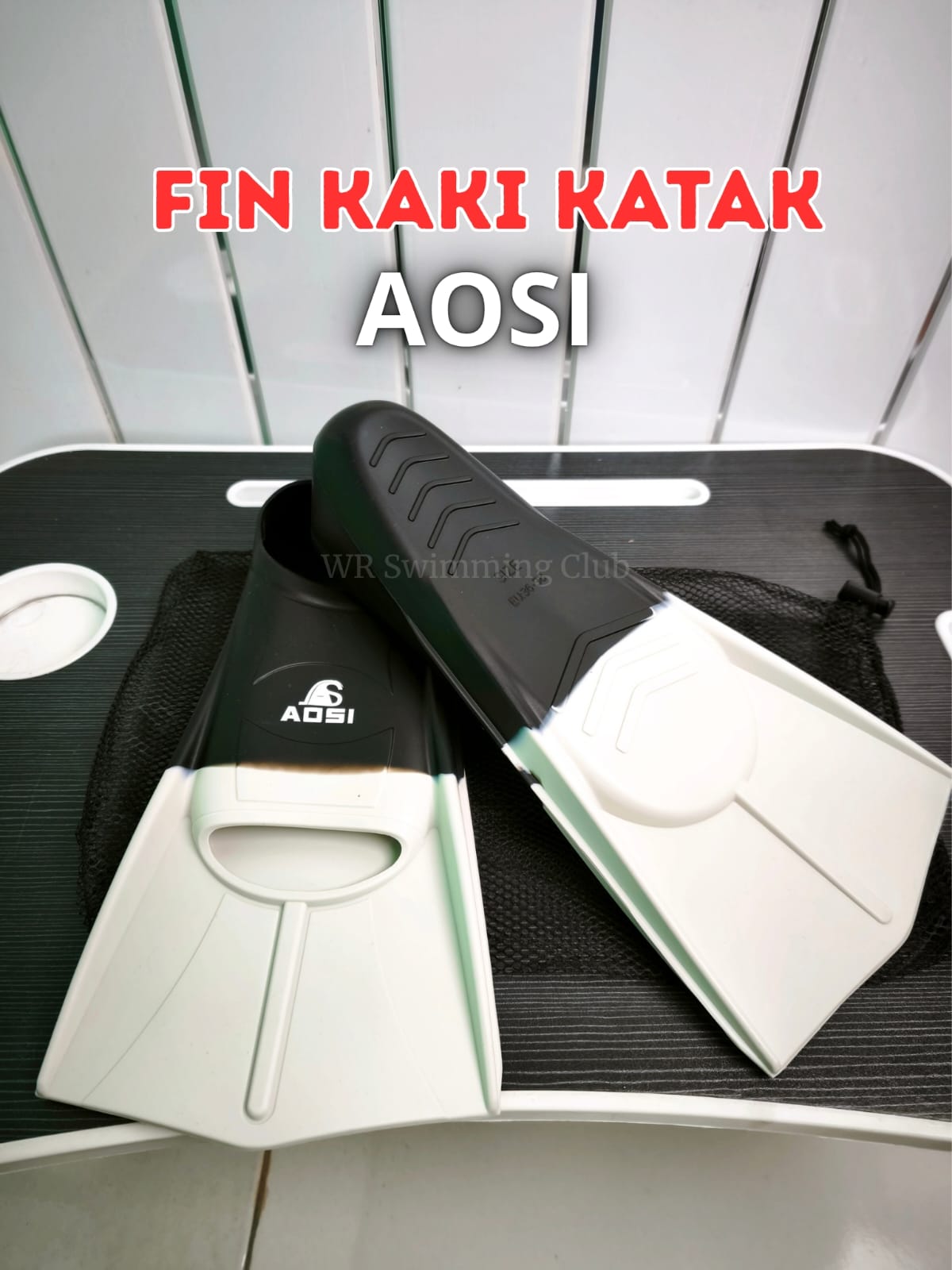 Swim Fins Merk AOSI Warna Hitam Abu