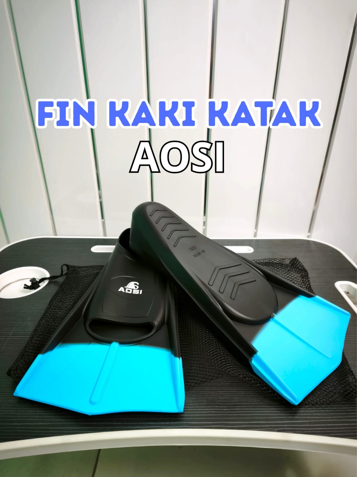 Swim Fins Merk AOSI Warna Biru Hitam